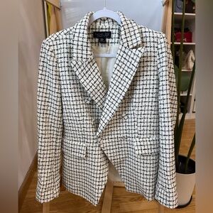 Rachel Zoe Women's Monochrome Checkered Blazer
